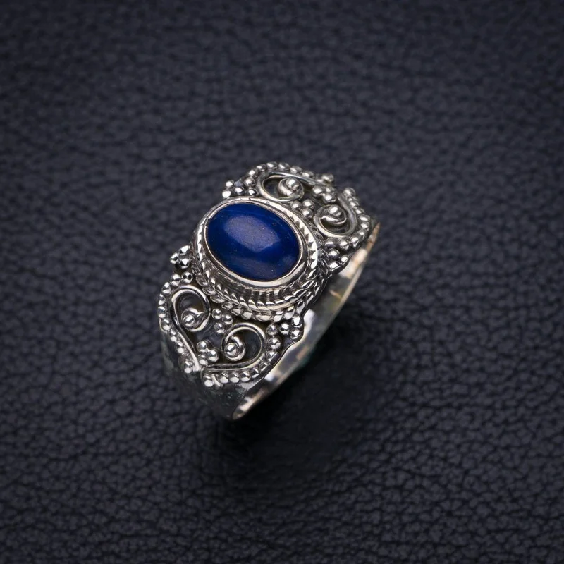StarGems Natural Lapis Lazuli Handmade 925 Sterling Silver Ring 8.5 E8602
StarGems Natural Lapis Lazuli Handmade 925 Sterling Silver Ring 8.5 E8602