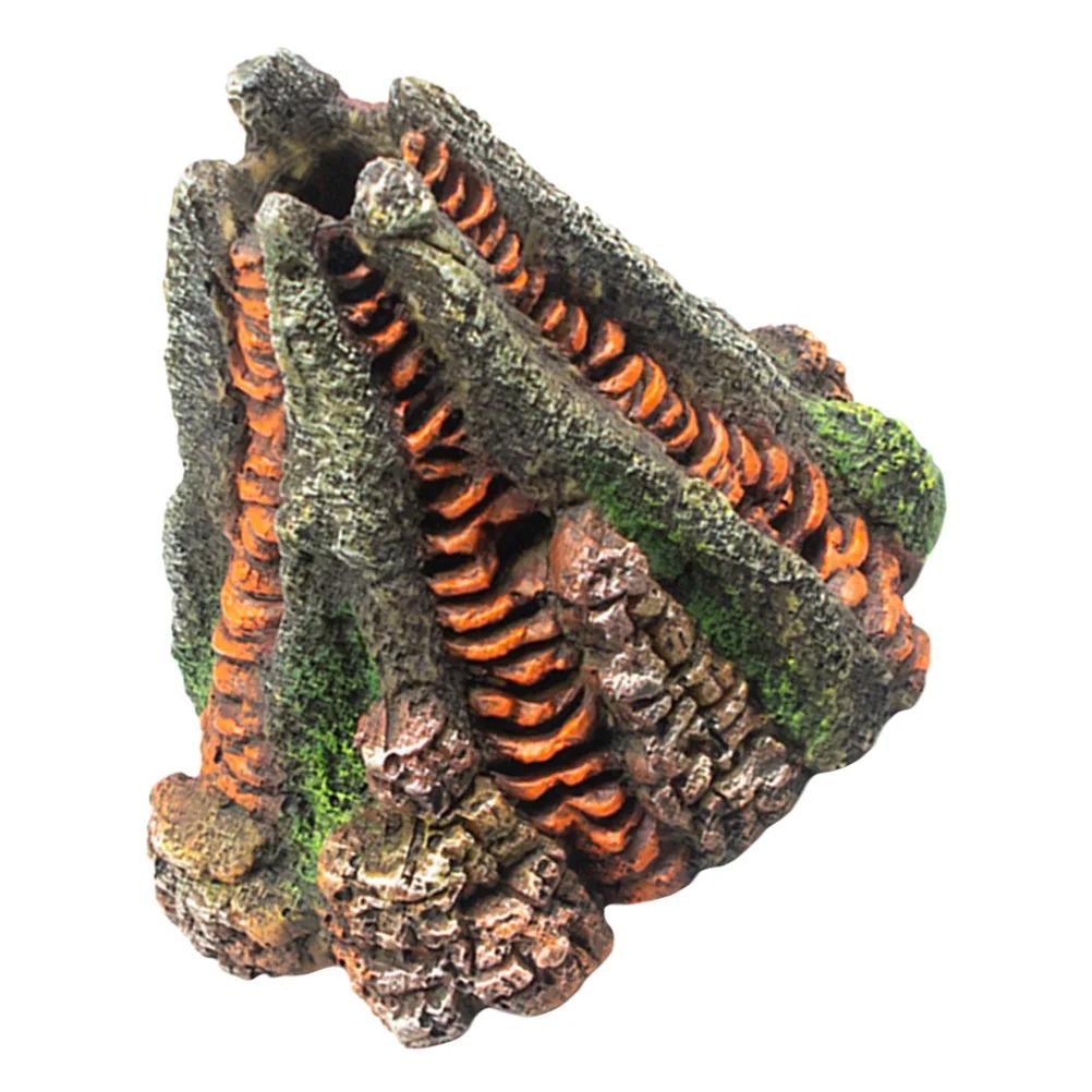 Аквариум, Искусственный аквариум, украшение вулкана, животное, мини-пенообразователь, украшение, воздушный насос