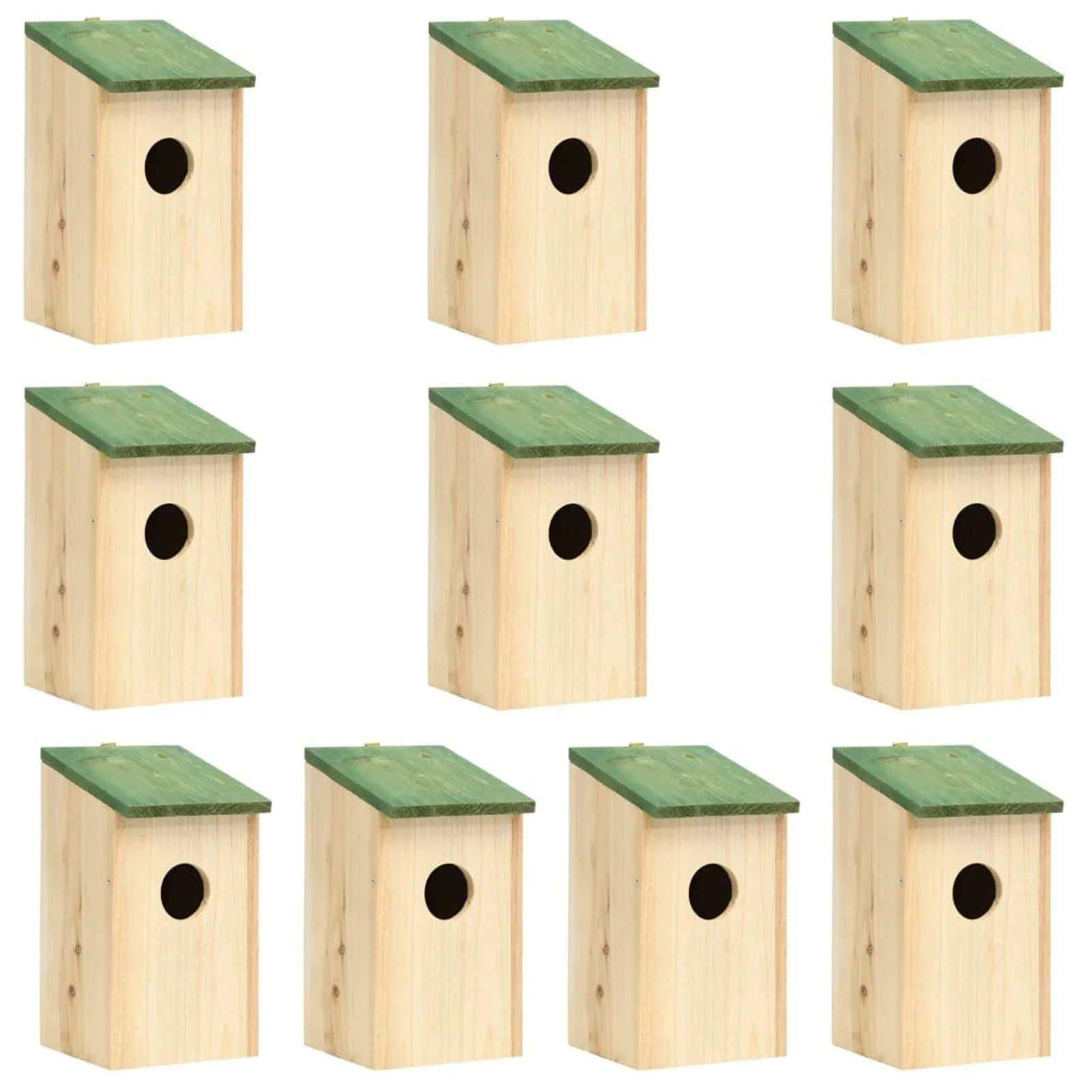 Bird Houses 10 pcs Solid Firwood 4.7"x4.7"x8.7" 
Bird Houses 10 pcs Solid Firwood 4.7"x4.7"x8.7"