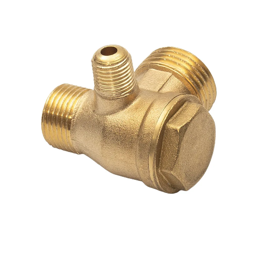 Replacement Check Valve Air Compressor 3-Port Threaded Connector Tool 10*16*20mm Corrosion resistance Brass 1pc Gold Useful
Replacement Check Valve Air Compressor 3-Port Threaded Connector Tool 10*16*20mm Corrosion resistance Brass 1pc Gold Useful