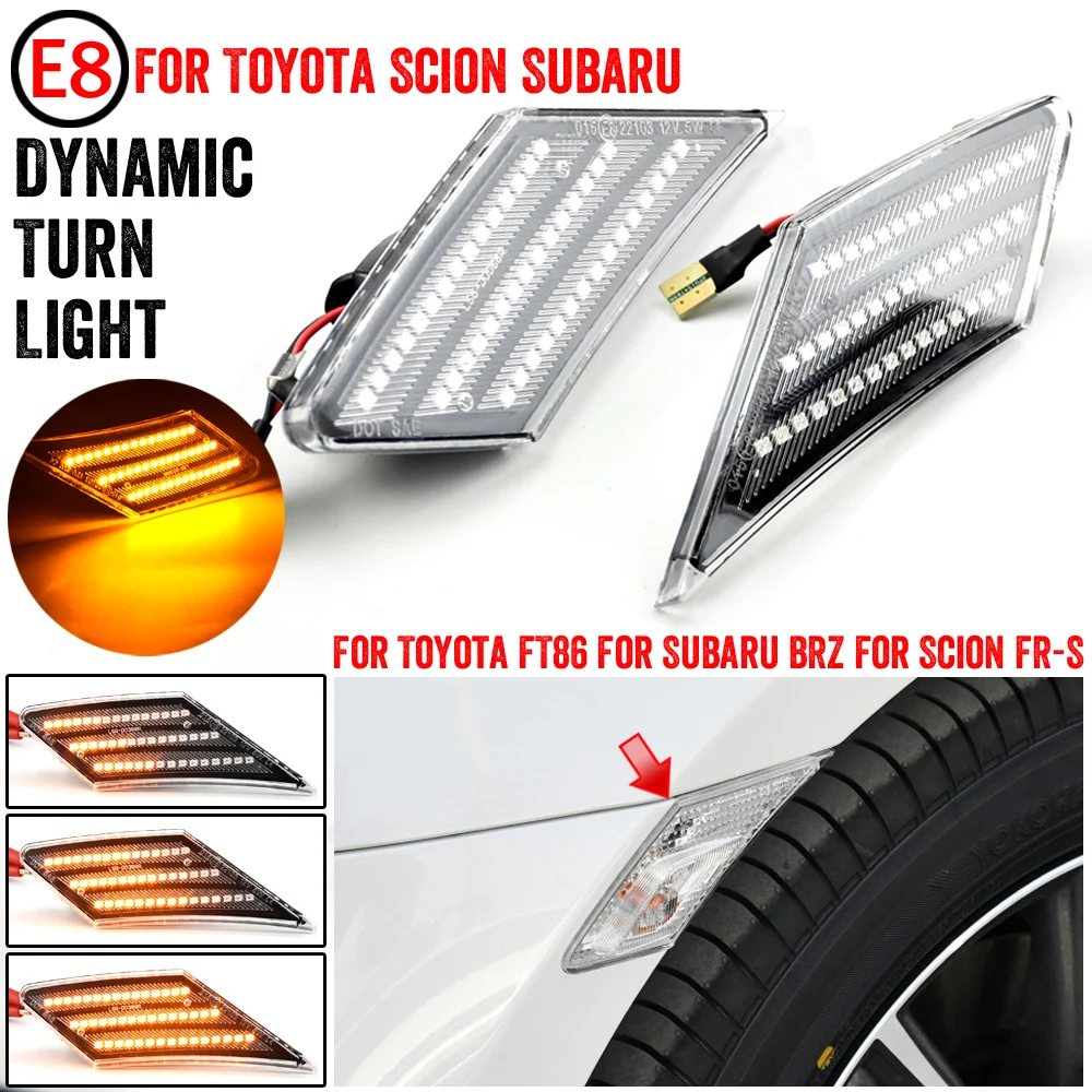 LED Dynamic Turn Signal Light Side Marker Lamp Blinker Indicator For Scion FR-S Subaru BRZ Toyota FT86 2013-2019 Car Accessories
LED Dynamic Turn Signal Light Side Marker Lamp Blinker Indicator For Scion FR-S Subaru BRZ Toyota FT86 2013-2019 Car Accessories
