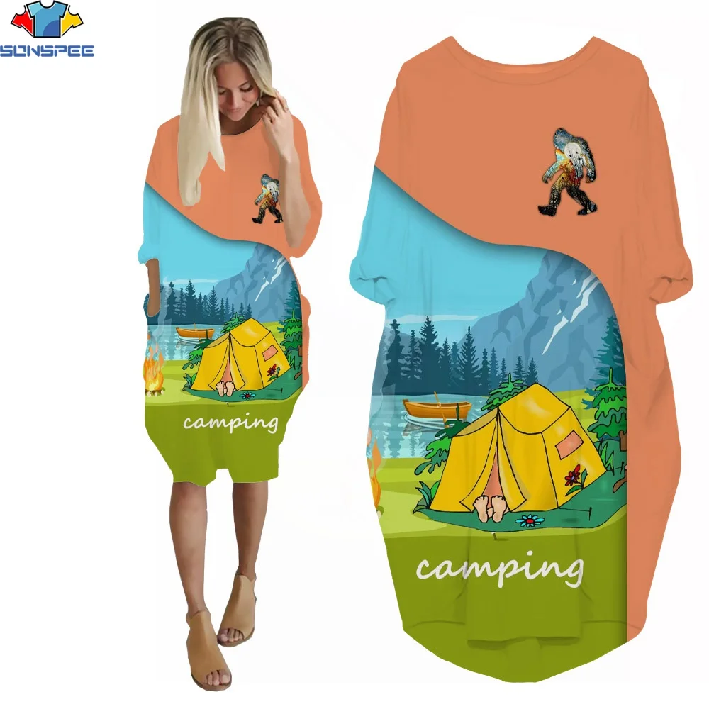 SONSPEE 3D Print Cartoon Ladies Dress Cute Nature Flowers Grass and Trees Outing Tourism Camping Tent Summer Leisure Loose Dress
SONSPEE 3D Print Cartoon Ladies Dress Cute Nature Flowers Grass and Trees Outing Tourism Camping Tent Summer Leisure Loose Dress