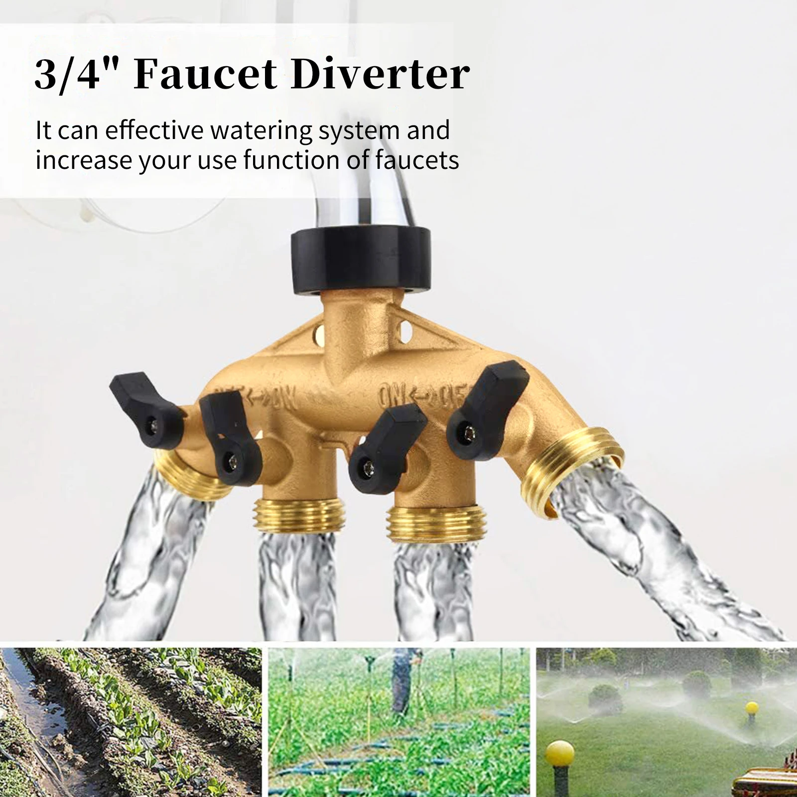4 Way Hose Splitters Garden Irrigation Tap Hose Splitter 2 Spring Hose 4 Washers 3/4'' Faucet Diverter Tap Hose Connector
4 Way Hose Splitters Garden Irrigation Tap Hose Splitter 2 Spring Hose 4 Washers 3/4'' Faucet Diverter Tap Hose Connector