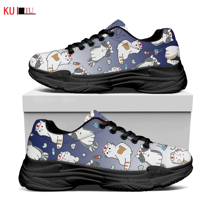 KUILIU NEW Gradient Cartoon Cat Nursing Print Women Sneakers Breathable Sports Shoes Couple Casual Shoes Thick Sole Increasing
KUILIU NEW Gradient Cartoon Cat Nursing Print Women Sneakers Breathable Sports Shoes Couple Casual Shoes Thick Sole Increasing