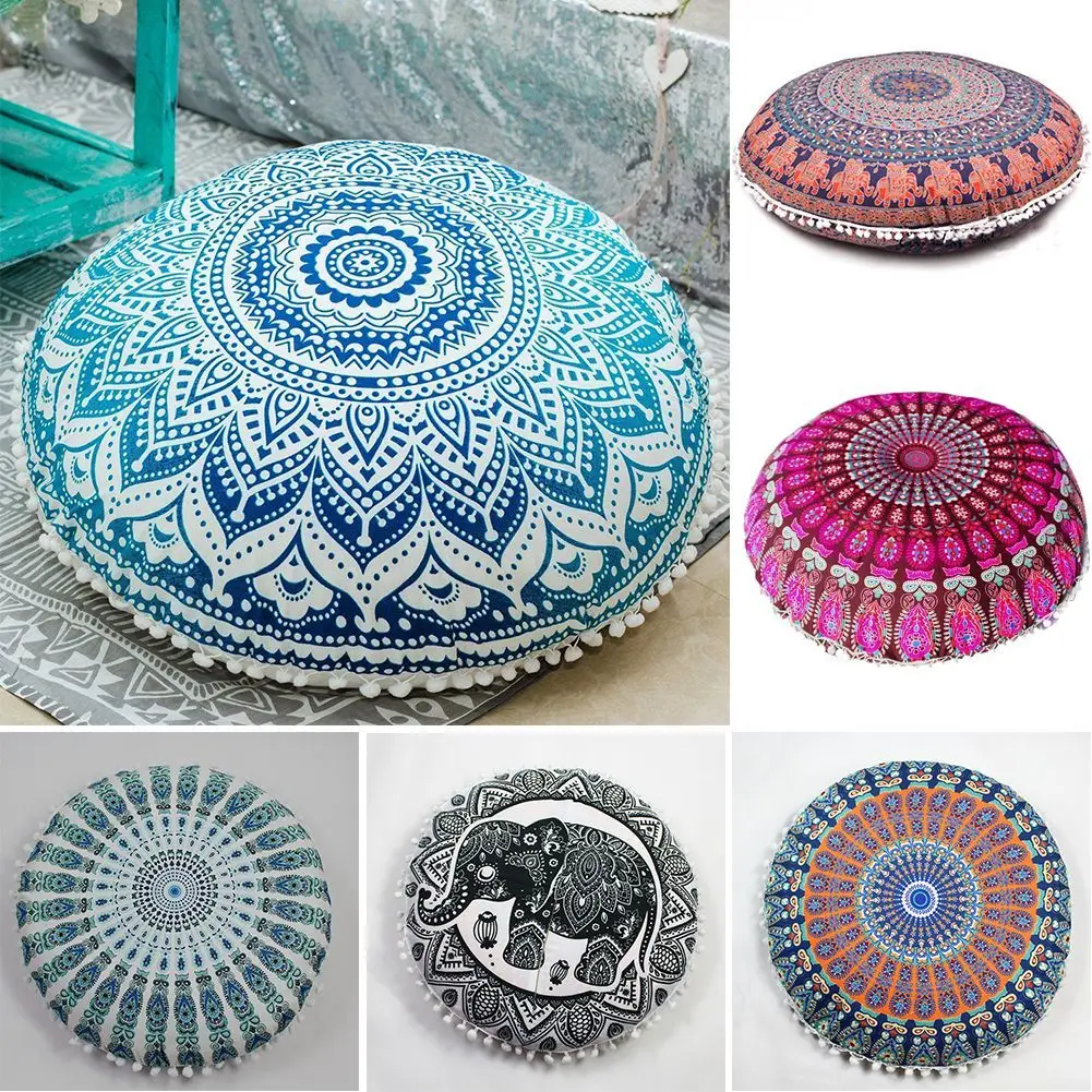 43CM Round Mandala Pillowcase Bohemian Cushion Cover Floor Cushion Pillows Cover Home Hotel Pillows Flower Printed Pillowcase
43CM Round Mandala Pillowcase Bohemian Cushion Cover Floor Cushion Pillows Cover Home Hotel Pillows Flower Printed Pillowcase