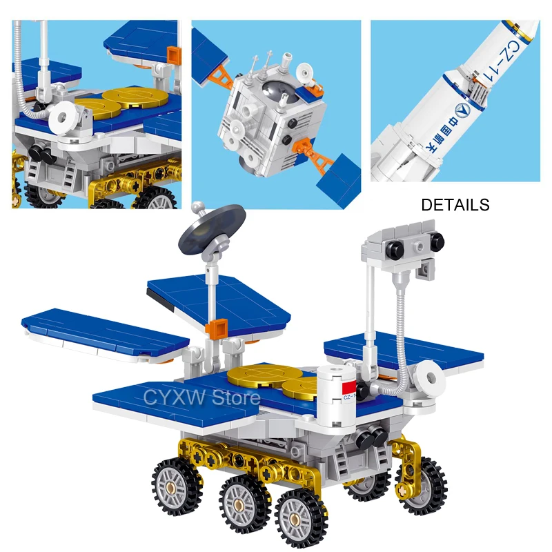 Набор деталей Zhurong Mars Rover, сборная модель автомобиля, Пазл «сделай сам», идея для изучения космоса, детские игрушки для мальчиков 
Набор деталей Zhurong Mars Rover, сборная модель автомобиля, Пазл «сделай сам», идея для изучения космоса, детские игрушки для мальчиков