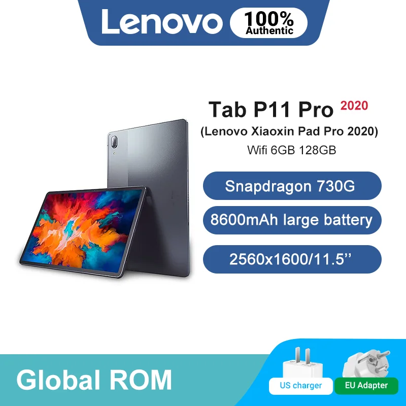 Lenovo Tab P11 Pro or Xiaoxin Pad Pro Snapdragon Octa Core 6GB 128GB 11.5 Inch 2.5K OLED Screen Android 10 8600mAh Face ID
Lenovo Tab P11 Pro or Xiaoxin Pad Pro Snapdragon Octa Core 6GB 128GB 11.5 Inch 2.5K OLED Screen Android 10 8600mAh Face ID