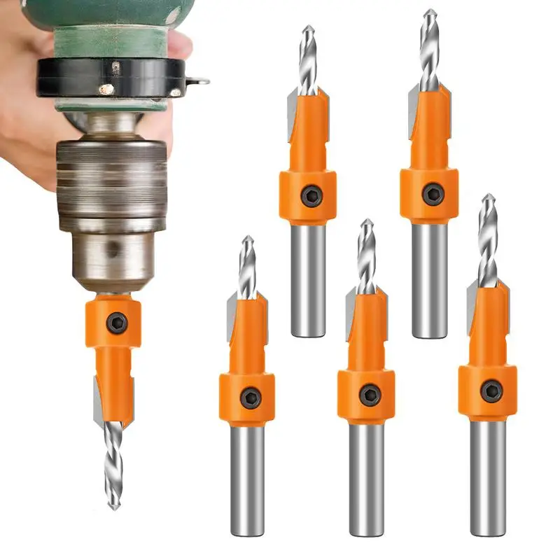 8mm/10mm Hex Shank Countersink Drill Bit 5 PCS Power Tools For Woodworking Woodworking Tool Countersink Drill Bit For Wood MDF
8mm/10mm Hex Shank Countersink Drill Bit 5 PCS Power Tools For Woodworking Woodworking Tool Countersink Drill Bit For Wood MDF