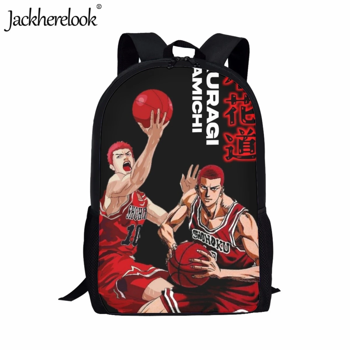 

Jackherelook японская аниме Slam Dunk Loves баскетбольная Сумка для подростков, практичная школьная сумка, вместительный дорожный рюкзак для мальчиков и девочек, сумка для книг