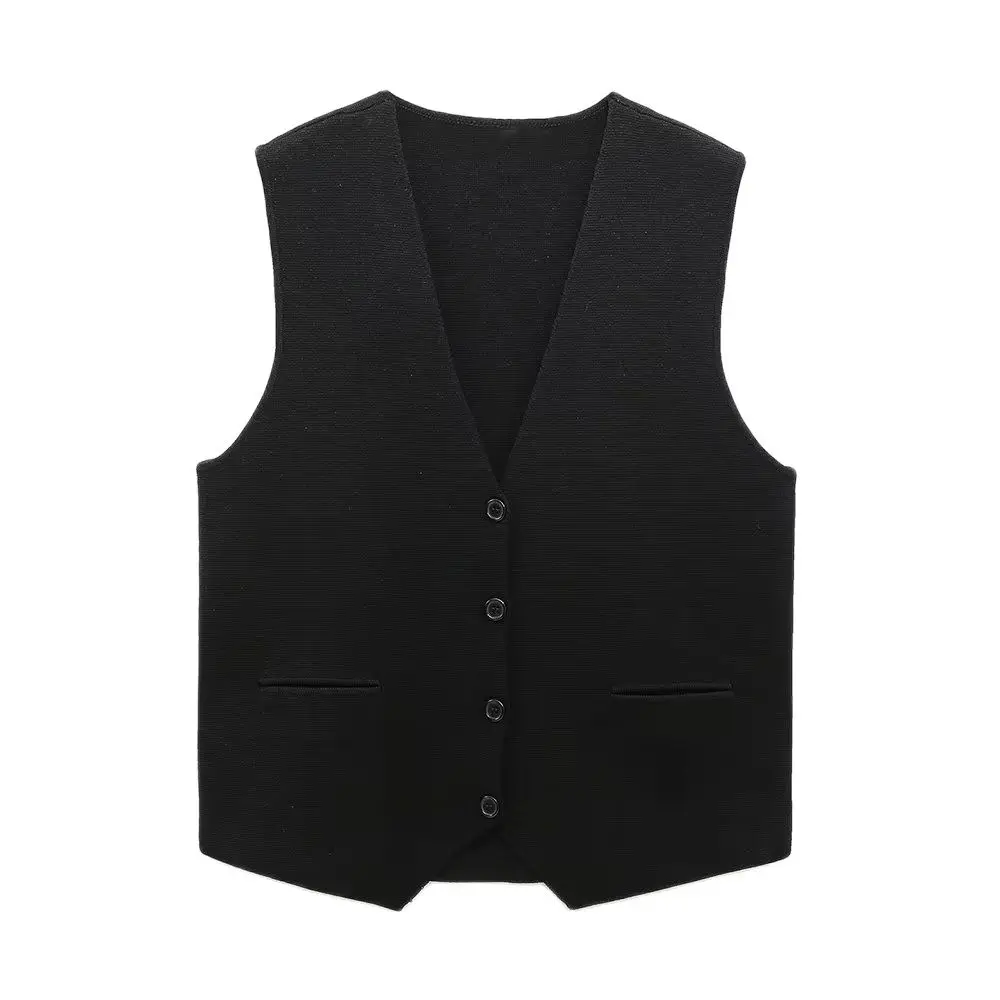 PB&ZA Women New Fashion Cropped Knitted Vest Casual Black Sleeveless Jacket Single Breasted Formal Female Waistcoat Tops2142256
PB&ZA Women New Fashion Cropped Knitted Vest Casual Black Sleeveless Jacket Single Breasted Formal Female Waistcoat Tops2142256