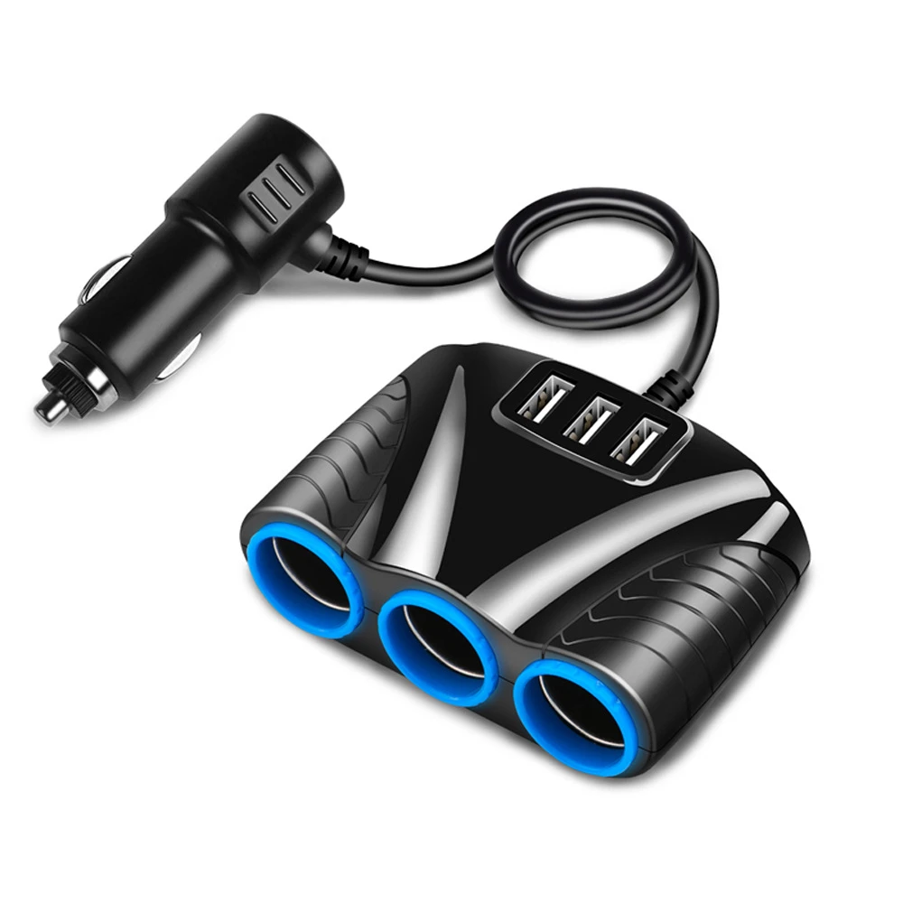 3.1A 12V Car Charger 3 in 1 Cigarette Lighter Splitter Power Adapter USB Car-charger Socket For IPhone IPad Phone DVR GPS
3.1A 12V Car Charger 3 in 1 Cigarette Lighter Splitter Power Adapter USB Car-charger Socket For IPhone IPad Phone DVR GPS