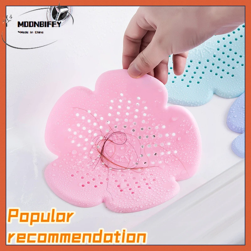 

1 Pcs Flower Silicone Kitchen Sink Strainer Shower Drain Hair Trap Hair Catcher Bath Tub Protector Drain Cover for Floor Laundry