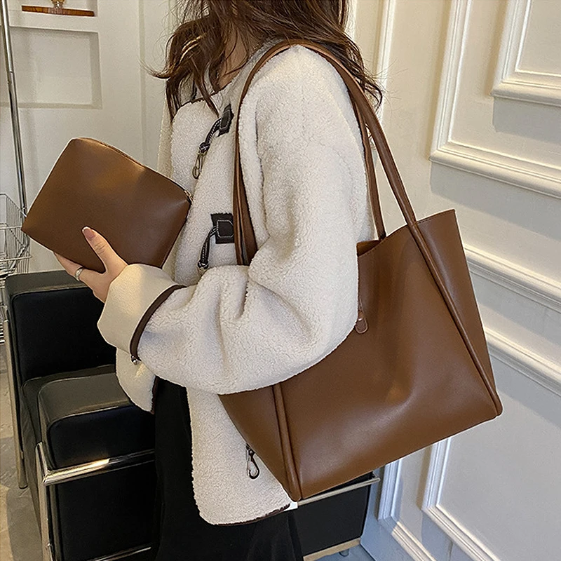 New 2PCS/Set Women's Bag Handbag Composite Bags PU Leather Shoulder Bags for Female Woman Large Capacity Tote Bags Sac Bolsa
New 2PCS/Set Women's Bag Handbag Composite Bags PU Leather Shoulder Bags for Female Woman Large Capacity Tote Bags Sac Bolsa