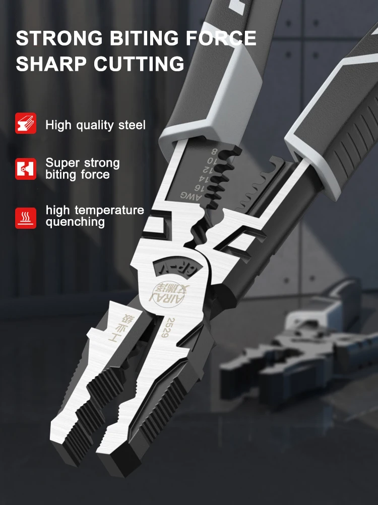 AIRAJ Multifunctional Universal Wire Cutters Pliers Professional Electrician Anti Slip Durable Repair Hardware Tools
AIRAJ Multifunctional Universal Wire Cutters Pliers Professional Electrician Anti Slip Durable Repair Hardware Tools