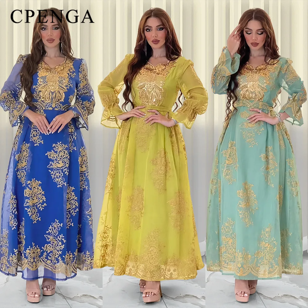 Middle East Muslim Dress for Women Arabic Dubai Abaya Islamic Party Jalabiya Abayas Luxury Turkey Dresses Moroccan Kaftan Robe
Middle East Muslim Dress for Women Arabic Dubai Abaya Islamic Party Jalabiya Abayas Luxury Turkey Dresses Moroccan Kaftan Robe