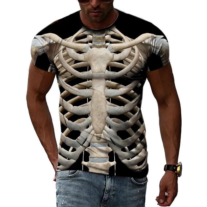 New 3D Interesting Funny Bones Men T-shirt Summer Fashion Personality Street Style Printed Tees Hip Hop harajuku Short Sleeve
New 3D Interesting Funny Bones Men T-shirt Summer Fashion Personality Street Style Printed Tees Hip Hop harajuku Short Sleeve