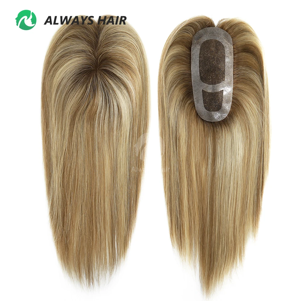

TP58 - 14 дюймов женский парик 3,5x8 тонкие сварные моно и ПУ китайские волосы Topper для женщин человеческие волосы