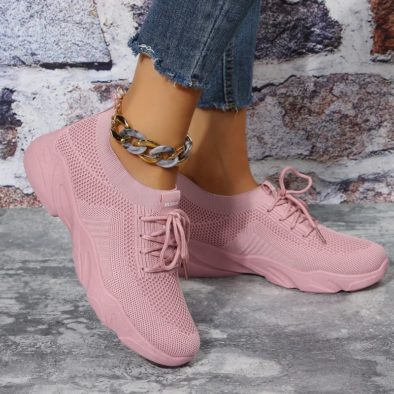 Женские кроссовки на шнуровке, вязаные сетчатые дышащие кроссовки на шнуровке, повседневная обувь для тенниса, женская спортивная обувь дл... 
Женские кроссовки на шнуровке, вязаные сетчатые дышащие кроссовки на шнуровке, повседневная обувь для тенниса, женская спортивная обувь дл...