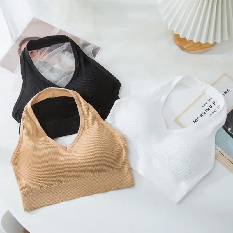 Halter Tank Top Bra Wrapping Bra Summer Sports Underwear Push Ups Girls Comfort Sling Cotton Bra New Sous Vêtements Femme
Halter Tank Top Bra Wrapping Bra Summer Sports Underwear Push Ups Girls Comfort Sling Cotton Bra New Sous Vêtements Femme