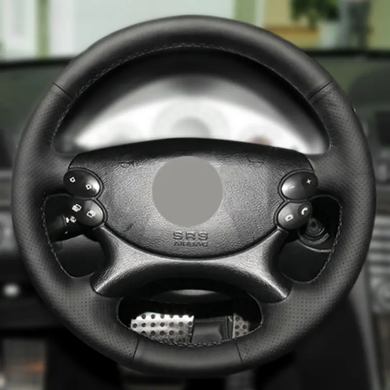 

Braid Steering Wheel For Mercedes Benz E G CLK CLS SL Class W211 C209 A209 C219 W463 R230 Car Steering Wheel Black Leather Cover