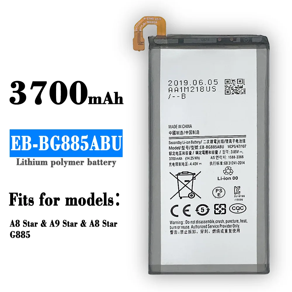 Высококачественная сменная батарея для Samsung G885 Glaxy A9 Star A8S Star G8850 EB-BG885ABU аккумулятор
Высококачественная сменная батарея для Samsung G885 Glaxy A9 Star A8S Star G8850 EB-BG885ABU аккумулятор