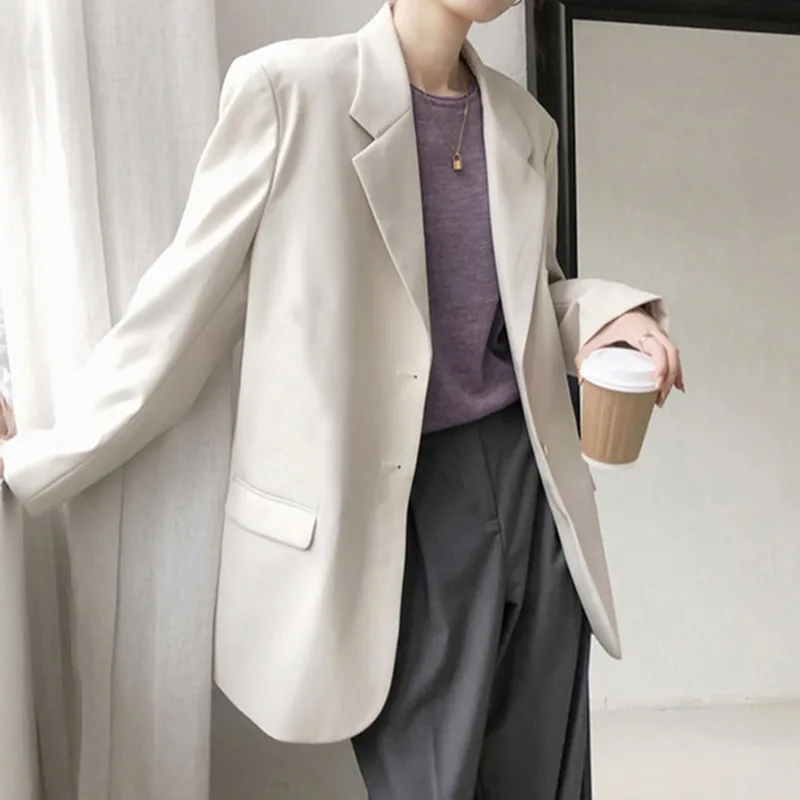 Women's Blazer Suits Work Office Lady Spring Jacket Korean Loose Casual White Black Female Blazer Outerwear Blazer for Women
Women's Blazer Suits Work Office Lady Spring Jacket Korean Loose Casual White Black Female Blazer Outerwear Blazer for Women