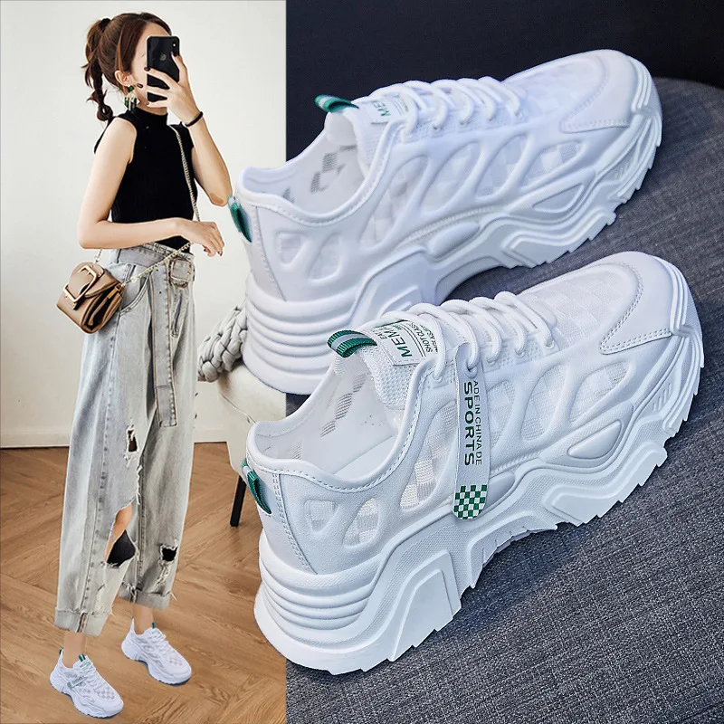 2022 Summer new Korean version of the old women's shoes fashion sports running shoes women's breathable mesh casual shoes
2022 Summer new Korean version of the old women's shoes fashion sports running shoes women's breathable mesh casual shoes