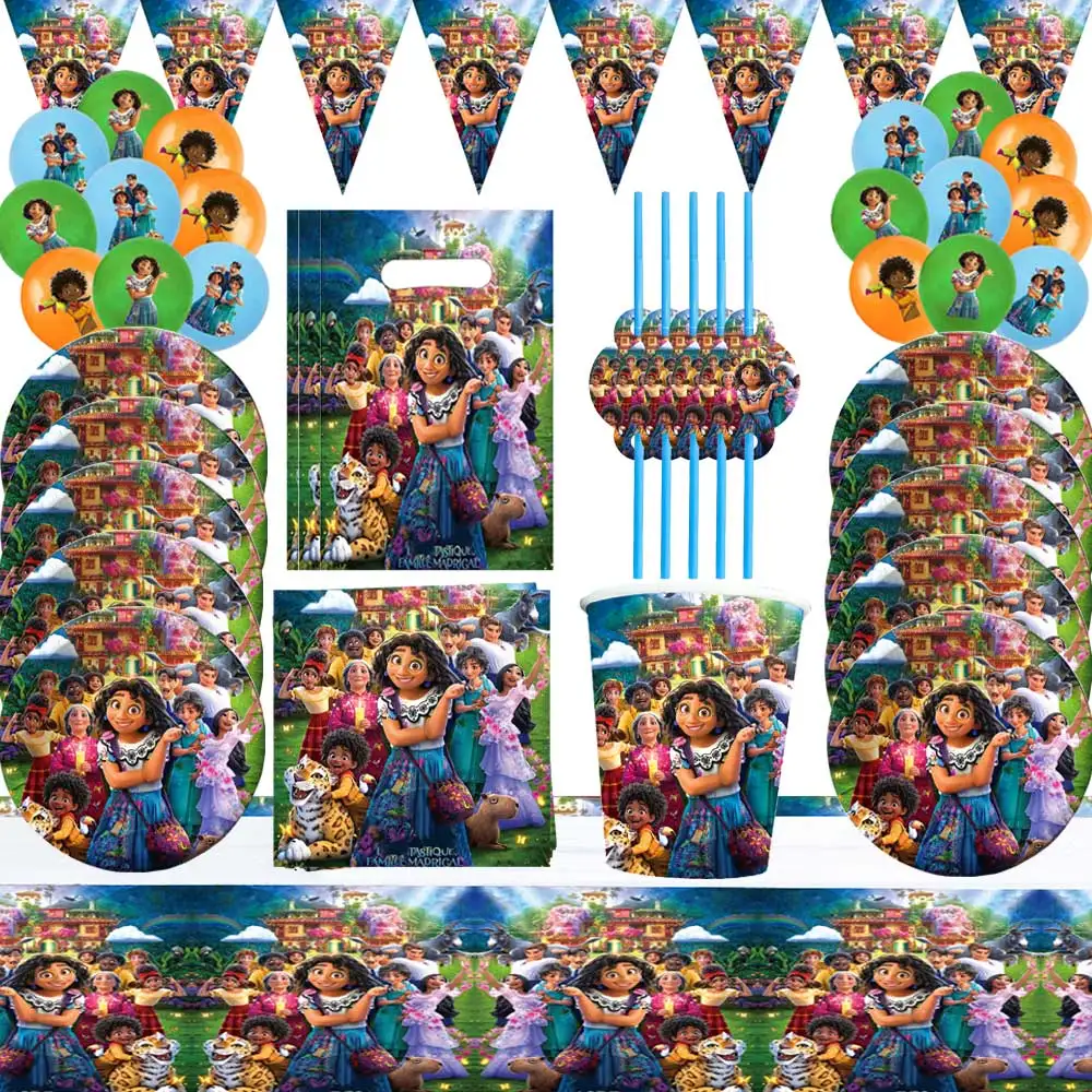 90pcs Encanto Mirabel Theme Party Supplies Disposable Tableware Set Cups Plates Balloons Baby Shower Kids Birthday Party Decor
90pcs Encanto Mirabel Theme Party Supplies Disposable Tableware Set Cups Plates Balloons Baby Shower Kids Birthday Party Decor