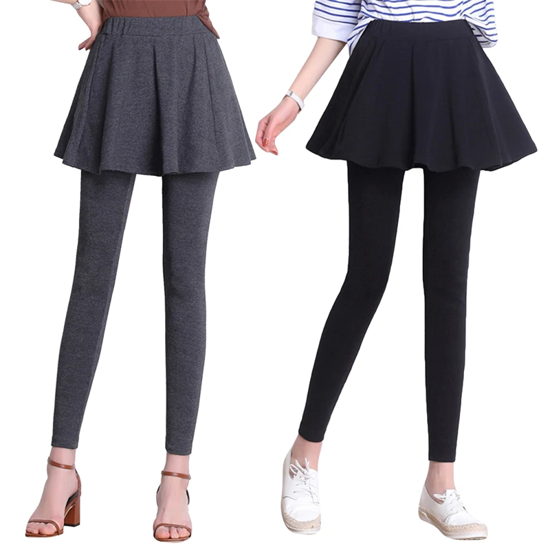 Autumn Winter Thicken Elastic Leggings Femme Slimming Fake Two Skirt Pants Thermal Legging for High Waist Stretch Tight Pants 
Autumn Winter Thicken Elastic Leggings Femme Slimming Fake Two Skirt Pants Thermal Legging for High Waist Stretch Tight Pants