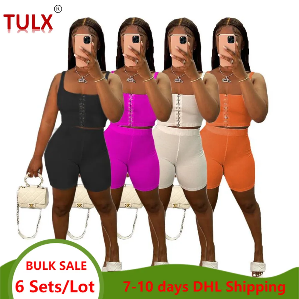 Wholesale Business Items Sleeveless Outfit Women Concise Summer Sets Buckle Strap Crop Top Fit Shorts 2pcs/set Tracksuit 7661
Wholesale Business Items Sleeveless Outfit Women Concise Summer Sets Buckle Strap Crop Top Fit Shorts 2pcs/set Tracksuit 7661