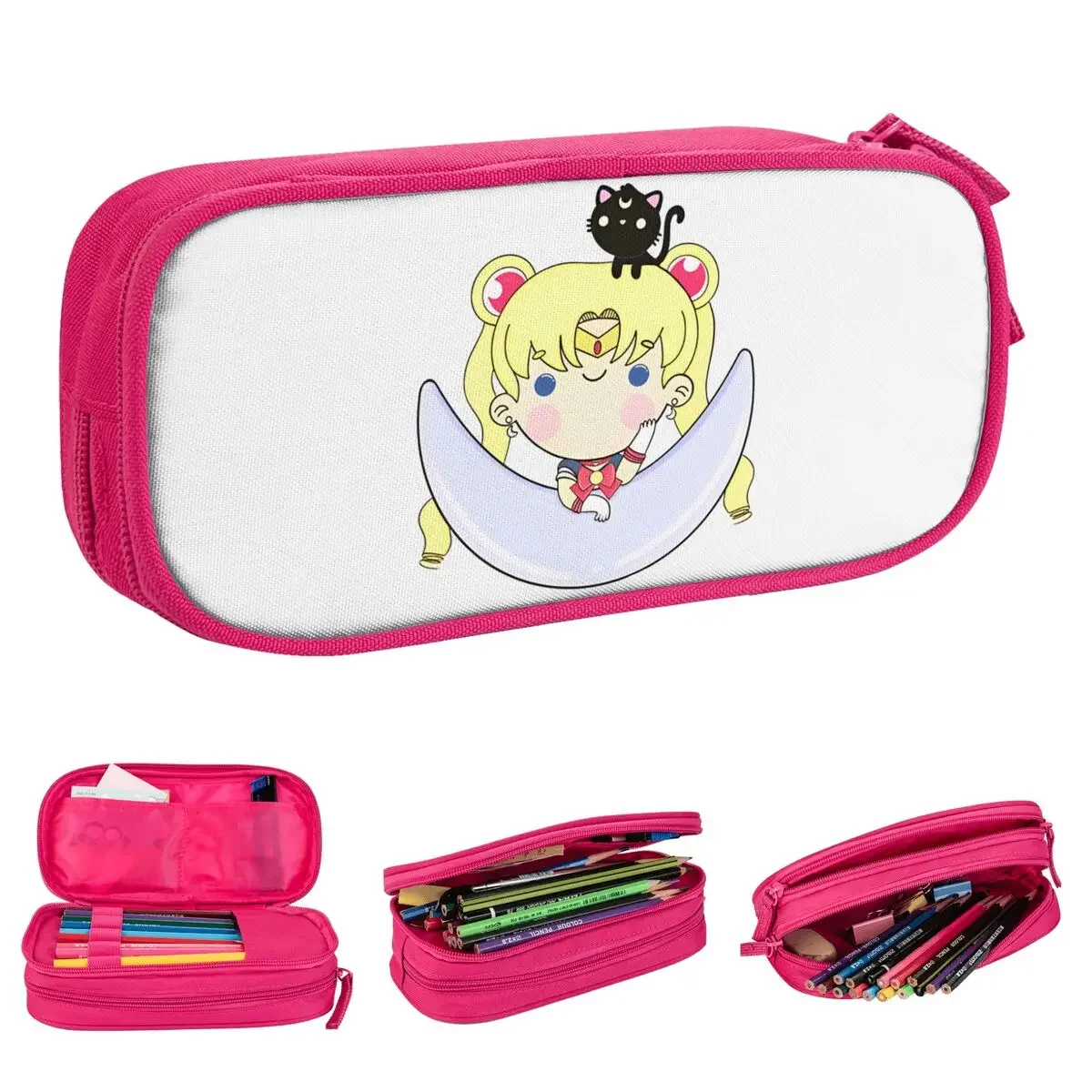 Sailormoons кавайный чехол для карандаша коробка ручек и карандашей Box студентов