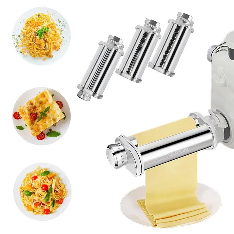 

For Bosch MUM 2&5 Pasta Maker Attachments Set Of 3 Stand Mixer Stainless Steel Pasta Noodle Maker Machine Attachment 1 Pasta