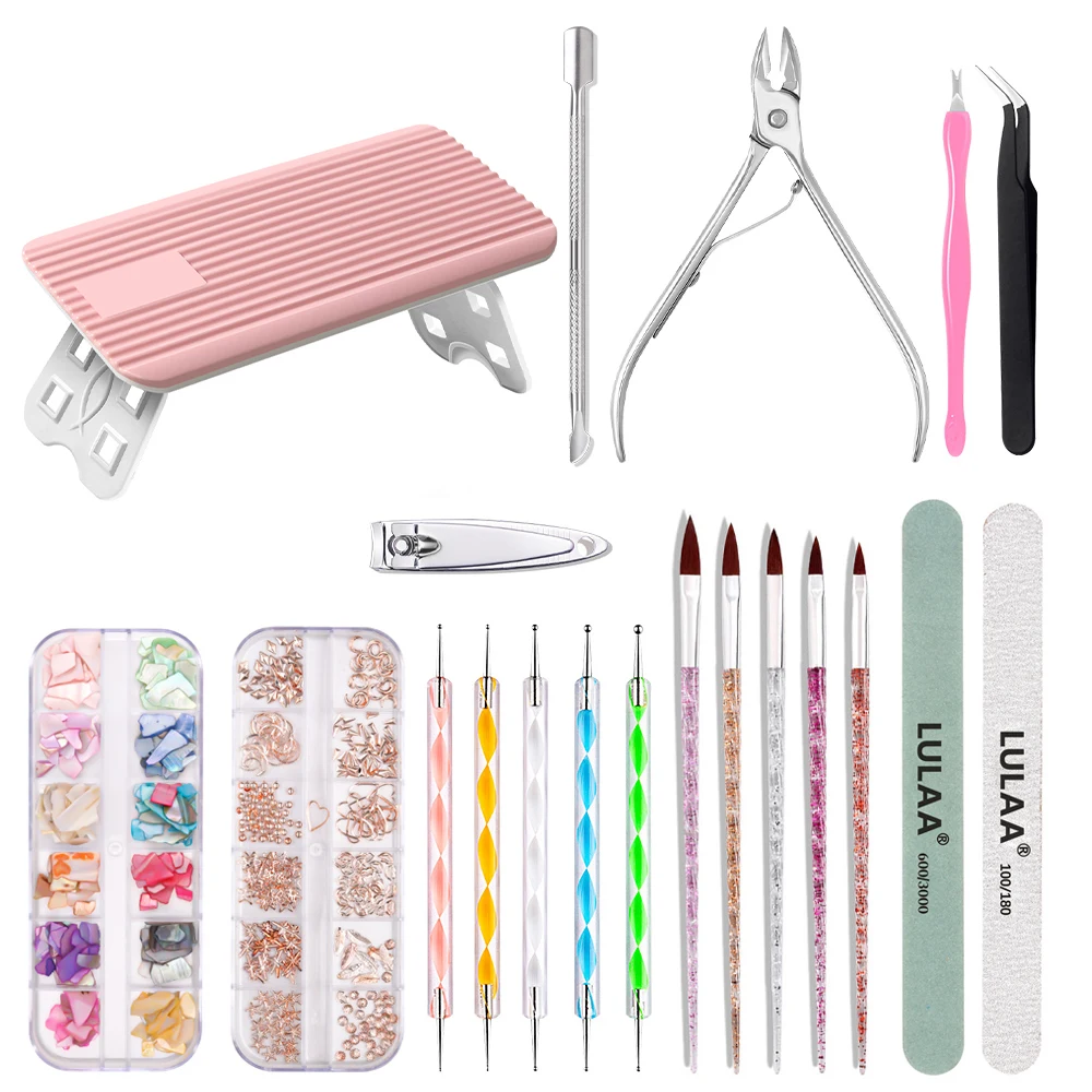 CNHIDS Nail Art Manicure Tools With UV LED Lamp All For Nail Design Crystal Nail Decortion Accessories Brushes Set Caring Tools
CNHIDS Nail Art Manicure Tools With UV LED Lamp All For Nail Design Crystal Nail Decortion Accessories Brushes Set Caring Tools