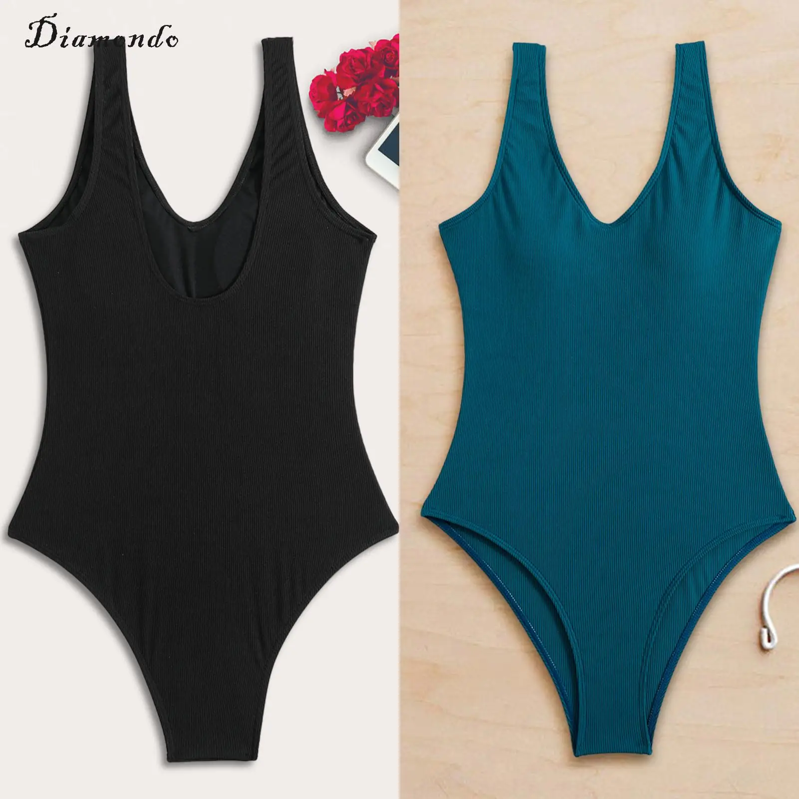 Summer One Piece Bodysuits Elegant Slim Swimsuit European Style Sleeveless Solid Color U-Neck Fashion Slim for Beach Vacation
Summer One Piece Bodysuits Elegant Slim Swimsuit European Style Sleeveless Solid Color U-Neck Fashion Slim for Beach Vacation