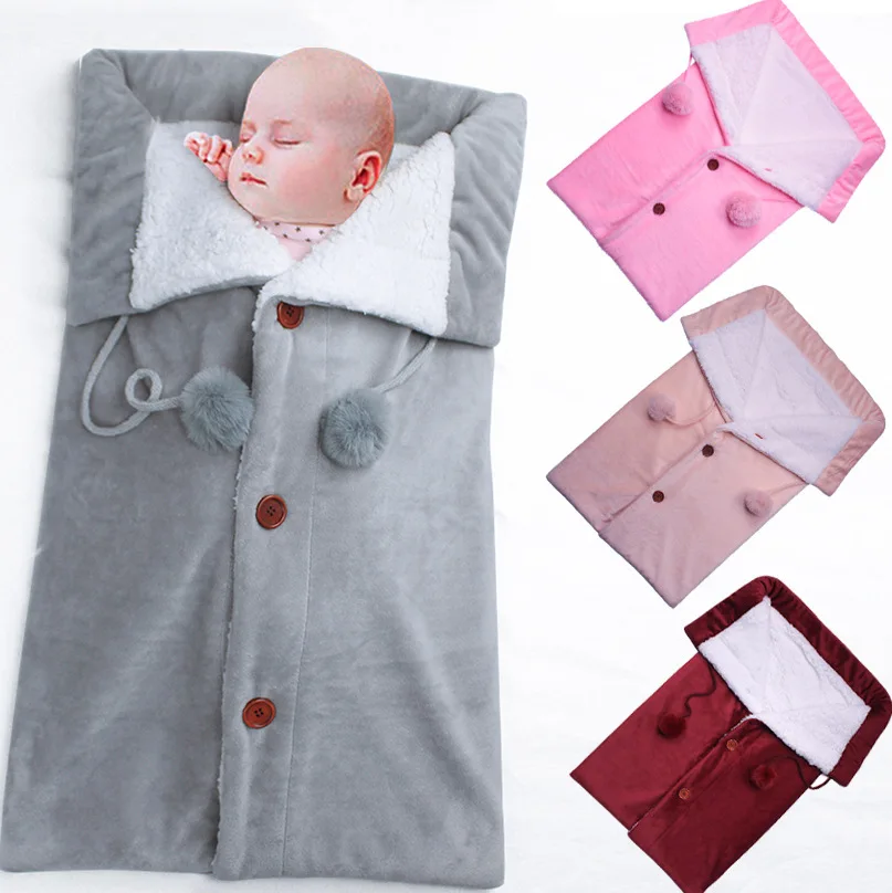 Baby Button Sleeping Bag Hug Quilt Plus Velvet Warm Sleepsacks Newborn Flannel Stroller Sleep Sack Infant Knit Swaddle Wrap
Baby Button Sleeping Bag Hug Quilt Plus Velvet Warm Sleepsacks Newborn Flannel Stroller Sleep Sack Infant Knit Swaddle Wrap