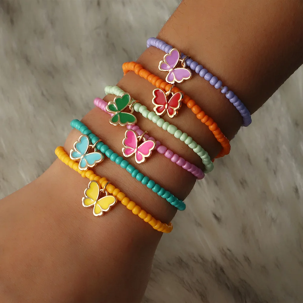 Bracelet Sets Mixed Colorful Seed Beads Adjustable Cute Butterfly Bangles Sets for Women Girls Beach Stones Jewelry
Bracelet Sets Mixed Colorful Seed Beads Adjustable Cute Butterfly Bangles Sets for Women Girls Beach Stones Jewelry