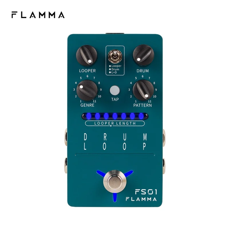 

FLAMMA FS01 Drum Loop Drum Machine Looper Guitar Effects Pedal 20Min Looper 11 Different Rhythm Styles