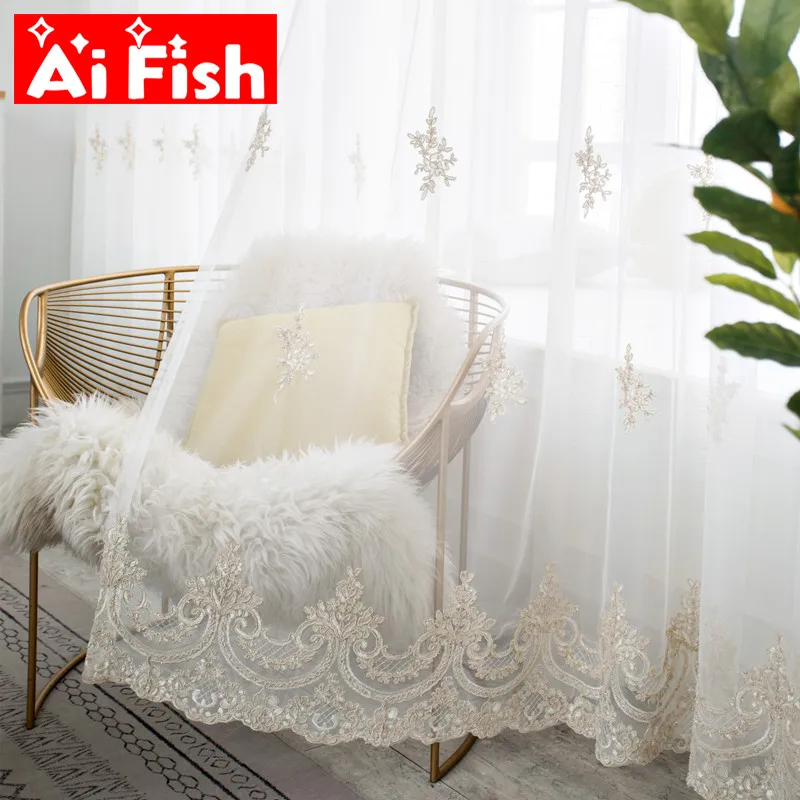 White Luxury Lace Embroidered with Flower Rope Tulle Curtains for Living Room Mesh Fabric Sheer Window Drape for Bedroom MY538#4
White Luxury Lace Embroidered with Flower Rope Tulle Curtains for Living Room Mesh Fabric Sheer Window Drape for Bedroom MY538#4