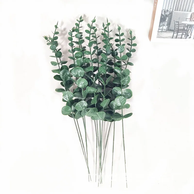 Single simulation eucalyptus green wedding home floral design leaf material plastic single fork money string leaves
Single simulation eucalyptus green wedding home floral design leaf material plastic single fork money string leaves