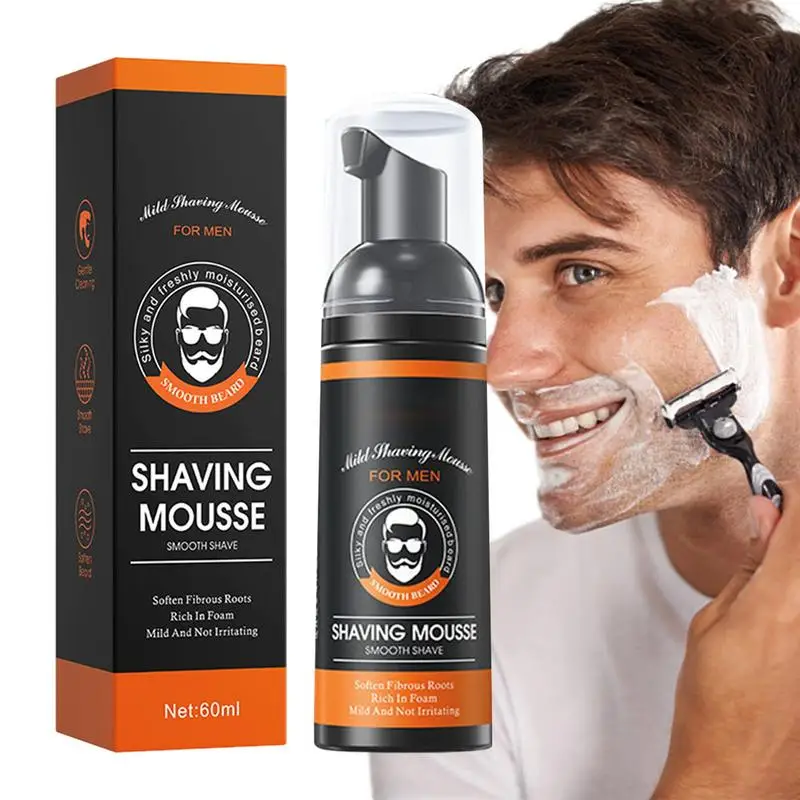 

Shaving Cream Foam 2 Oz Shave Gel For Men With Vitamin E Men's Moisturizes Shaving Mousse Travel Size For Reduce Skin Irritation