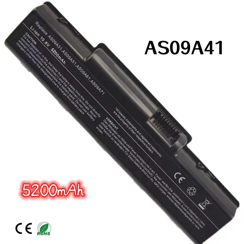 Аккумулятор 5200 мАч для ноутбука Acer AS09A31 AS09A41 AS09A61 D520 D525 D725, Идеальная совместимость и плавное использование
Аккумулятор 5200 мАч для ноутбука Acer AS09A31 AS09A41 AS09A61 D520 D525 D725, Идеальная совместимость и плавное использование