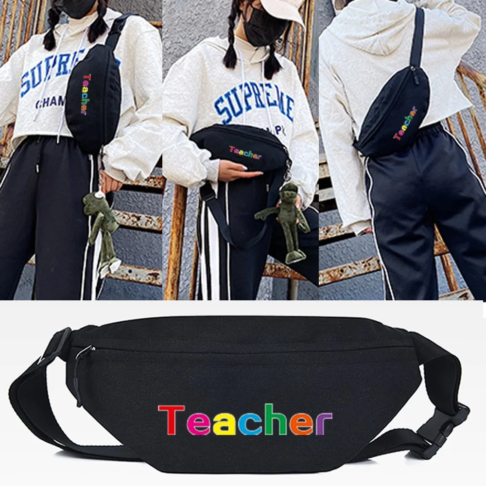 2022 Cute Teacher Print Waist Bag Cartoon Men Fanny Pack Women Shoulder Belt Bag Fashion Travel Phone Pouch Chest Bag Coin Purse
2022 Cute Teacher Print Waist Bag Cartoon Men Fanny Pack Women Shoulder Belt Bag Fashion Travel Phone Pouch Chest Bag Coin Purse