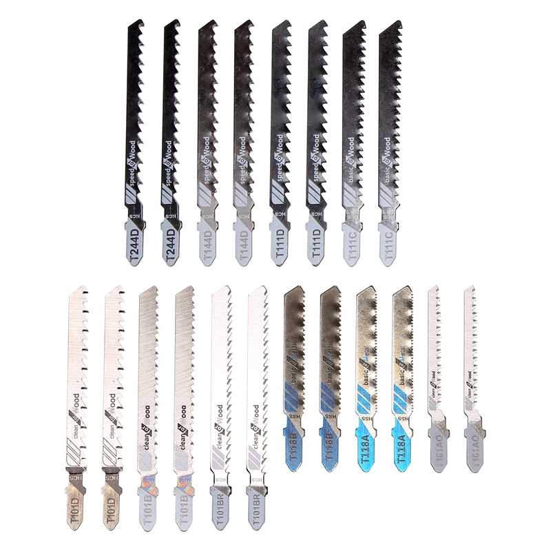 20 Pcs T-Shank Jigsaw Blades Set, Jig Saw Blades Fits Most T Shank Jig Saw, Blades For Cutting Metal, Wood
20 Pcs T-Shank Jigsaw Blades Set, Jig Saw Blades Fits Most T Shank Jig Saw, Blades For Cutting Metal, Wood
