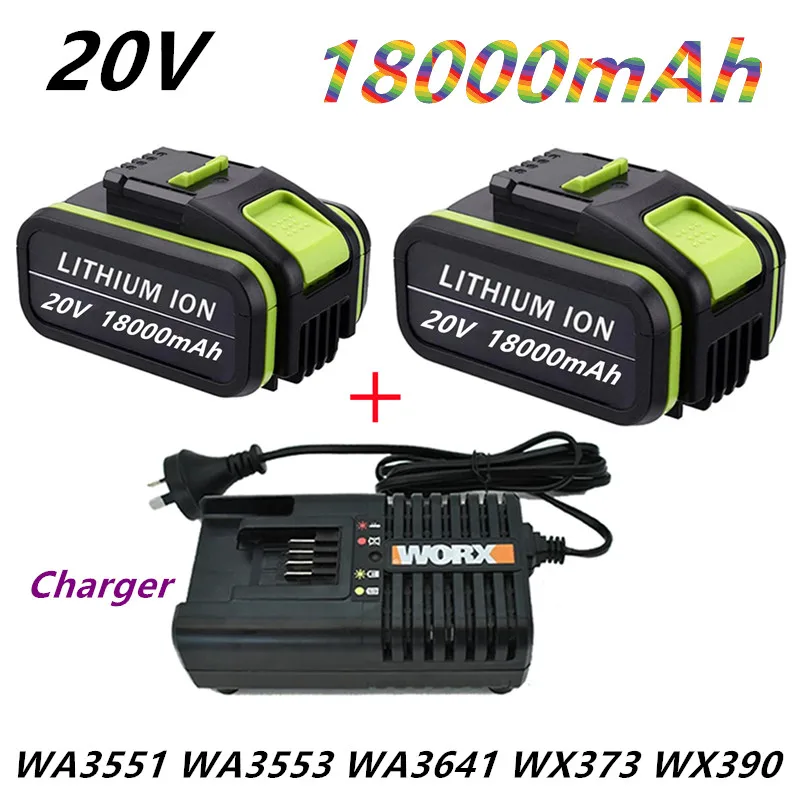 

2022 18,0 Ач 20 в литий-ионный аккумулятор для Worx WA3551 WA 3551,1 WA3553 WA3641 WG629E WG546E WU268 Свадебные электроинструменты Worx