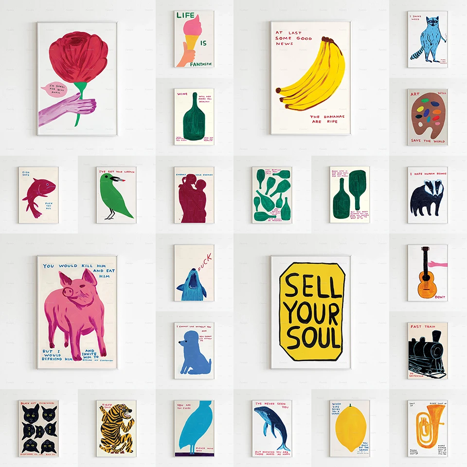 David Home Decor Fish Flower Whale Cat Banana Pig Tiger Canvas Painting Wall Art Prints Nordic Funny Modular Watercolor Poster
David Home Decor Fish Flower Whale Cat Banana Pig Tiger Canvas Painting Wall Art Prints Nordic Funny Modular Watercolor Poster