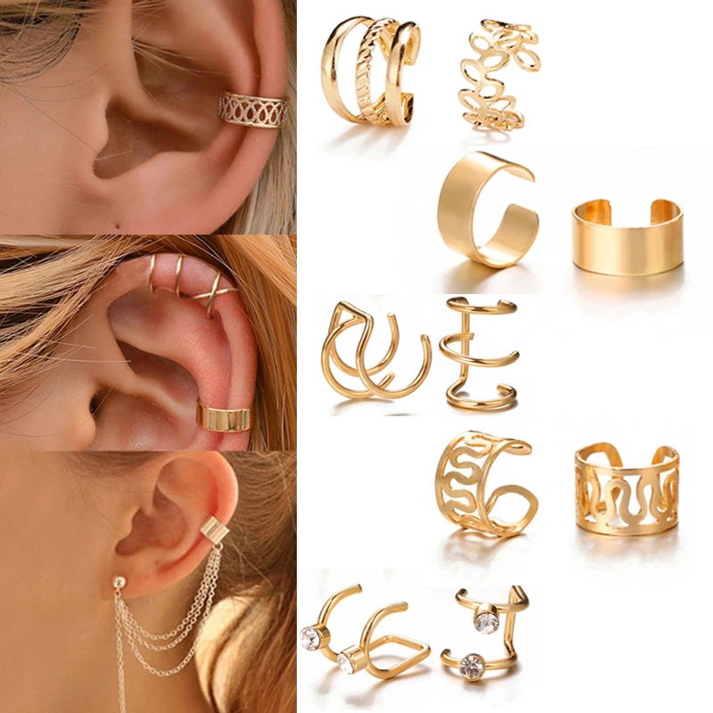 Ear Cuff Gold Leaves Non-Piercing Ear Clips Fake Cartilage Earrings Clip Earrings For Women Men Wholesale Jewelry gifts
Ear Cuff Gold Leaves Non-Piercing Ear Clips Fake Cartilage Earrings Clip Earrings For Women Men Wholesale Jewelry gifts