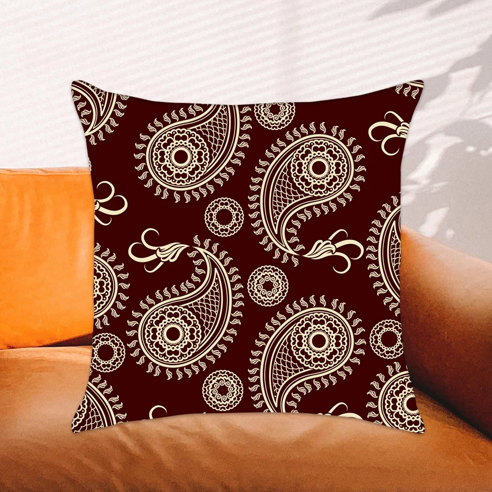 Vintage Brown Paisley Throw Pillow Cover Ethnic Flower Square Cushion Cover Home Decor Living Room Sofa Pillow Case 45x45cm
Vintage Brown Paisley Throw Pillow Cover Ethnic Flower Square Cushion Cover Home Decor Living Room Sofa Pillow Case 45x45cm
