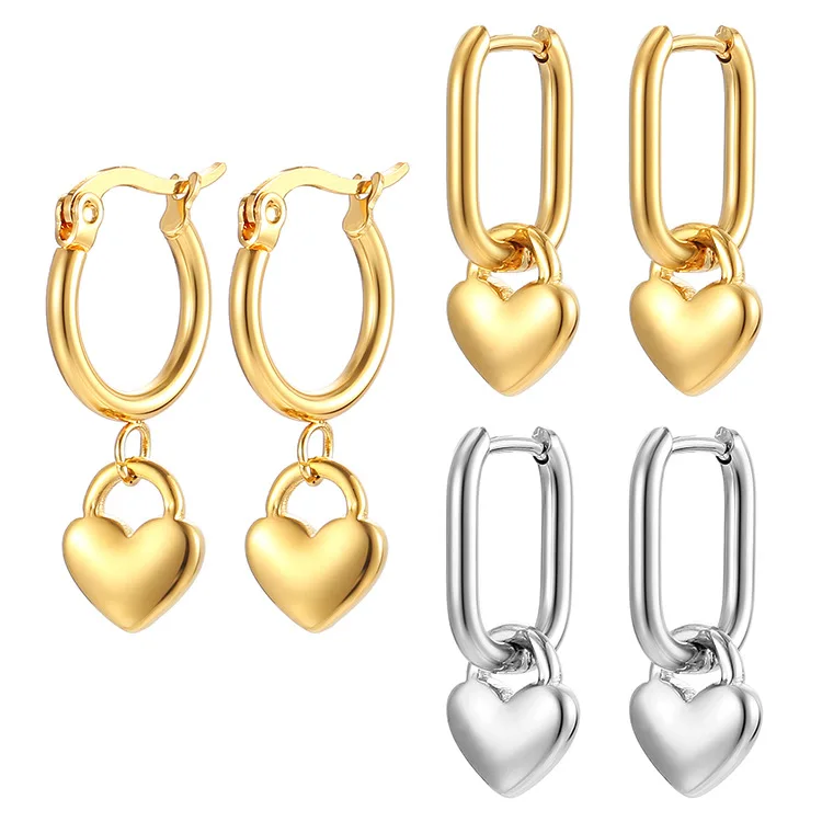 Wholesale INS Stainless Steel Peach Heart Pendant Earrings Women's Geometric Titanium Steel Love Pendant Earrings
Wholesale INS Stainless Steel Peach Heart Pendant Earrings Women's Geometric Titanium Steel Love Pendant Earrings