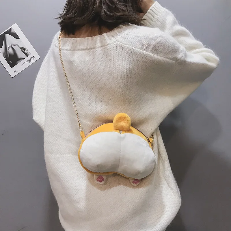 Creative Zipper Coin Wallet Plush Shiba Inu Corgi Butt Shape Soft Stuffed Animal Cartoon Cute Purse Girls Shoulder Crossbody Bag
Creative Zipper Coin Wallet Plush Shiba Inu Corgi Butt Shape Soft Stuffed Animal Cartoon Cute Purse Girls Shoulder Crossbody Bag