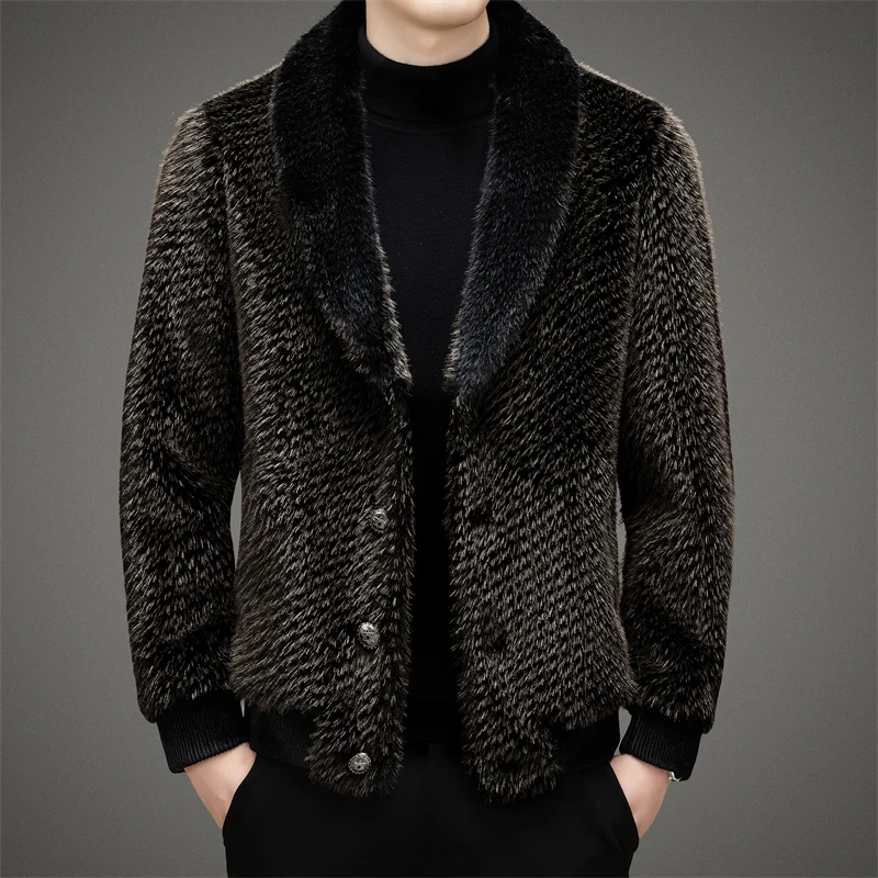 Высококачественная Золотая норковая куртка, Мужская зимняя новая модная теплая трендовая Молодежная куртка с V-образным воротником с лацканами, Мужская модная короткая мужская одежда
Высококачественная Золотая норковая куртка, Мужская зимняя новая модная теплая трендовая Молодежная куртка с V-образным воротником с лацканами, Мужская модная короткая мужская одежда